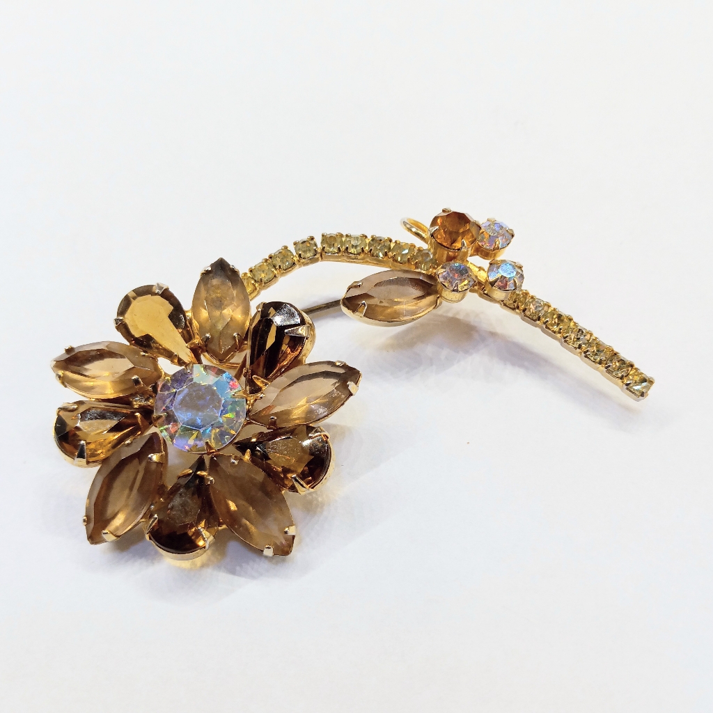 Vintage Delizza Elster Juliana Flower Brooch